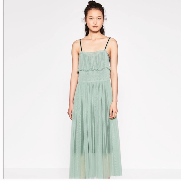 pale green slip dress
